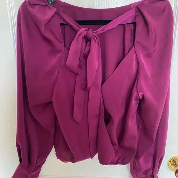 Dynamite Romy Open-Back Silky Blouse - Picture 8 of 15